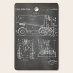 Ice Hockey Patent - Hockey Player Coach Team Art - Black Chalkboard Cutting Board Gallery Image 1