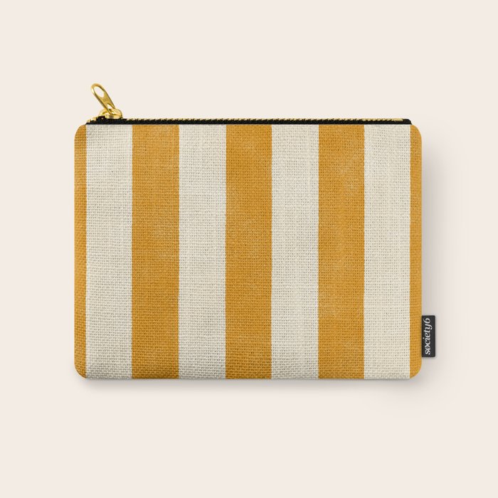 Cabana Stripe - marigold & cream Carry All Pouch Gallery Image 1