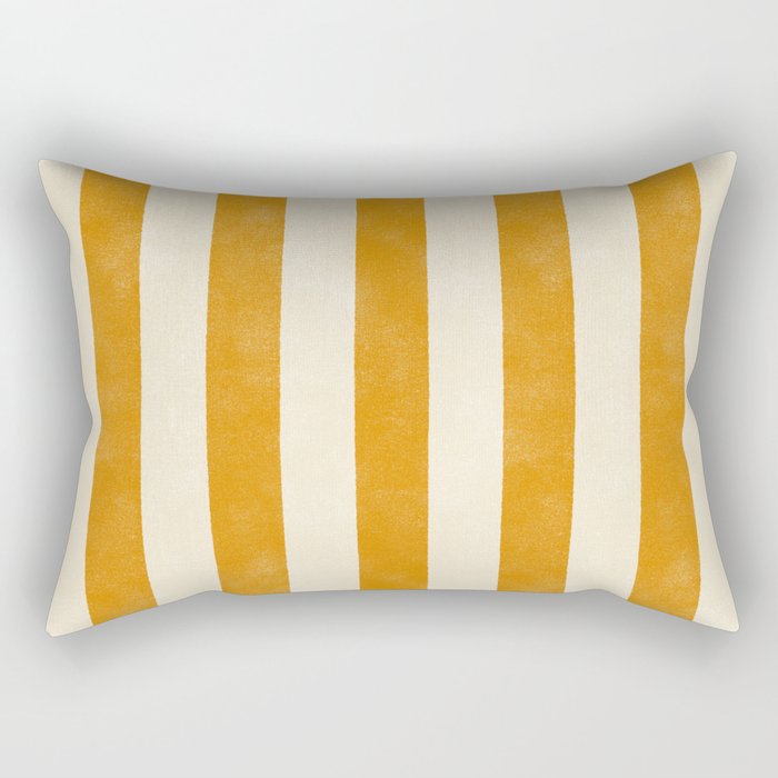 Cabana Stripe - marigold & cream Rectangular Pillow Gallery Image 2