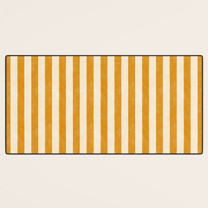 Cabana Stripe - marigold & cream Desk Mat Gallery Image 3