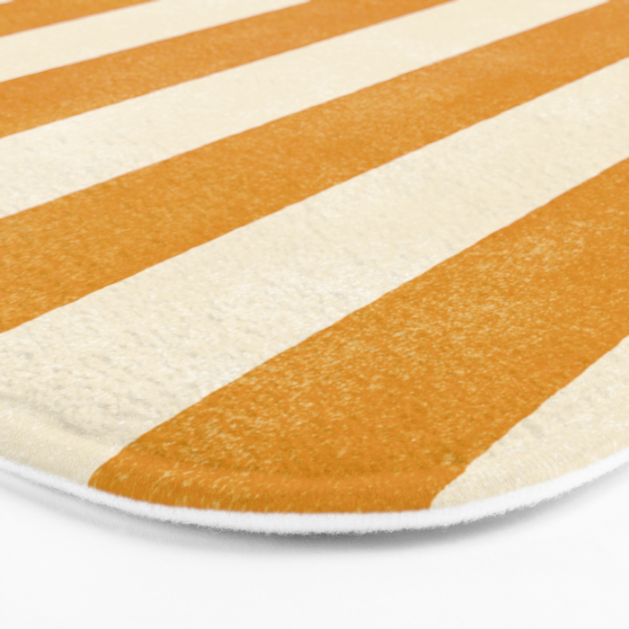 Cabana Stripe - marigold & cream Bath Mat Gallery Image 3