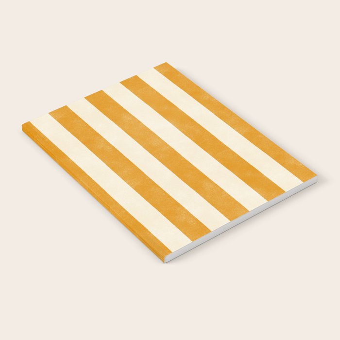 Cabana Stripe - marigold & cream Notebook