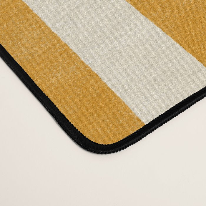 Cabana Stripe - marigold & cream Desk Mat Gallery Image 4