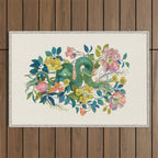 Floral Dragon Outdoor Rug Gallery Image 1