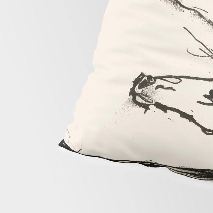 Two Horses - Minimal Line Drawing Pillow Sham Gallery Image 4