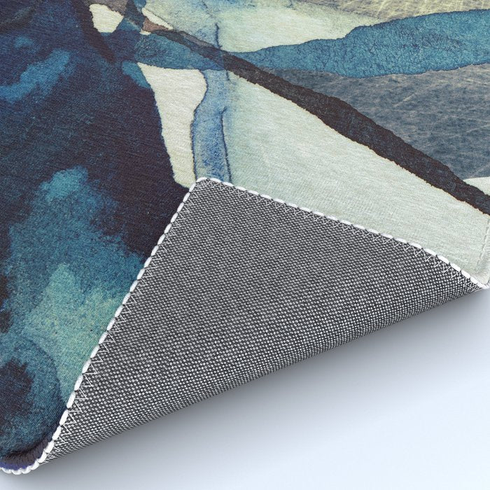 Cobalt Abstract Rug Gallery Image 4