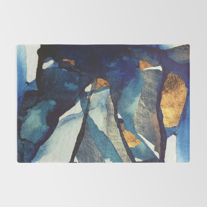 Cobalt Abstract Rug Gallery Image 2