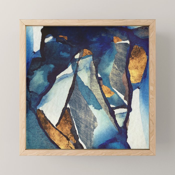 Cobalt Abstract Mini Art Print Gallery Image 1