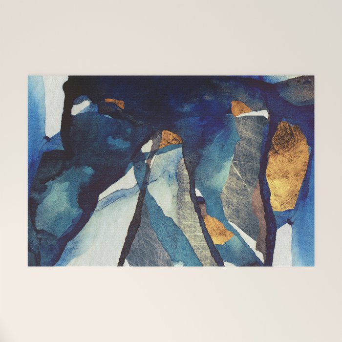 Cobalt Abstract Welcome Mat Gallery Image 1
