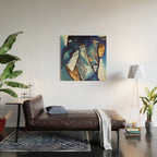 Cobalt Abstract Wood Wall Art Gallery Image 2