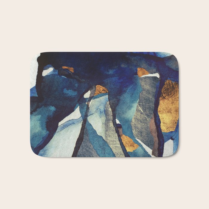 Cobalt Abstract Bath Mat Gallery Image 1