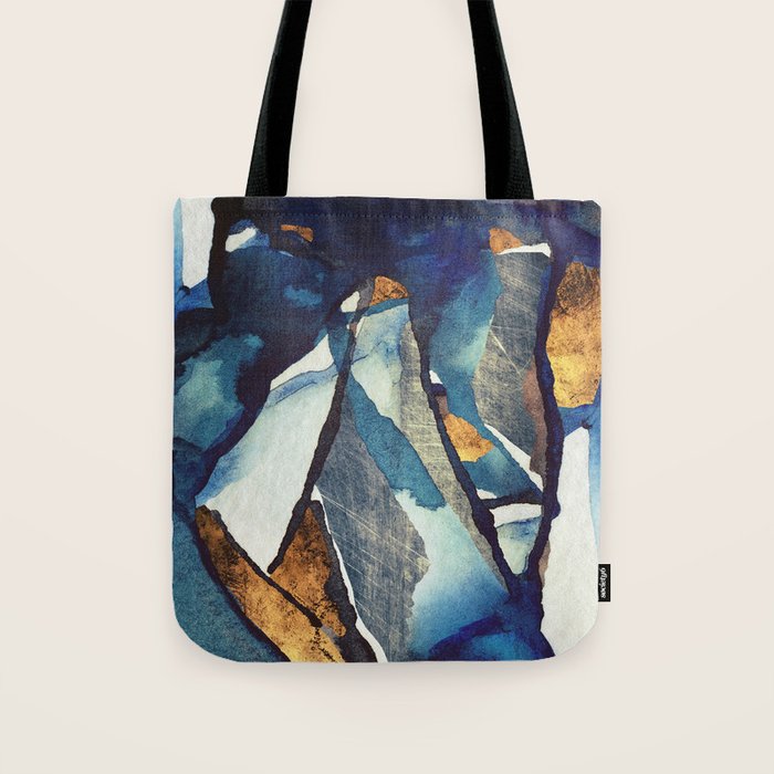 Cobalt Abstract Tote Bag Gallery Image 1