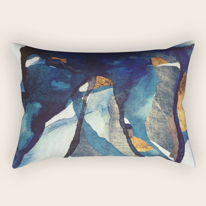 Cobalt Abstract Rectangular Pillow Gallery Image 1