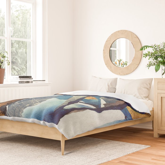 Cobalt Abstract Duvet Cover Gallery Image 2