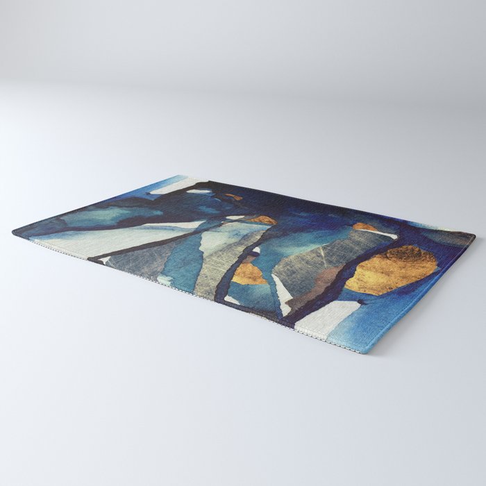 Cobalt Abstract Rug Gallery Image 3