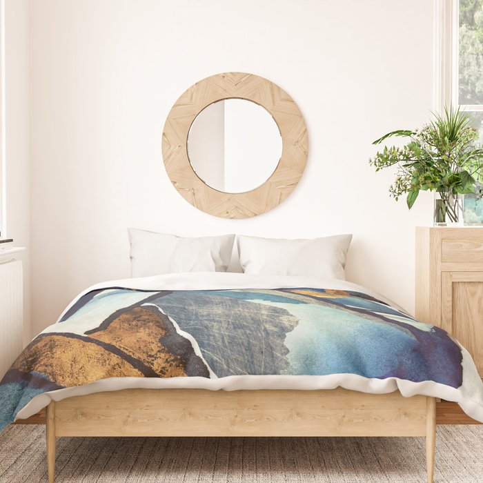 Cobalt Abstract Duvet Cover Gallery Image 3