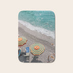 Monterosso Al Mare - Italy Europe Travel Photography - Summer Holiday Beach Umbrella Photo Art Print - Coastal Getaway Bath Mat Gallery Image 1