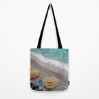 Monterosso Al Mare - Italy Europe Travel Photography - Summer Holiday Beach Umbrella Photo Art Print - Coastal Getaway Tote Bag Gallery Image 2
