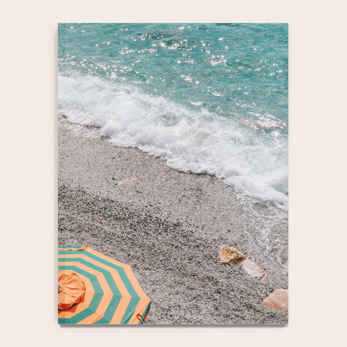 Monterosso Al Mare - Italy Europe Travel Photography - Summer Holiday Beach Umbrella Photo Art Print - Coastal Getaway Notebook Gallery Image 4