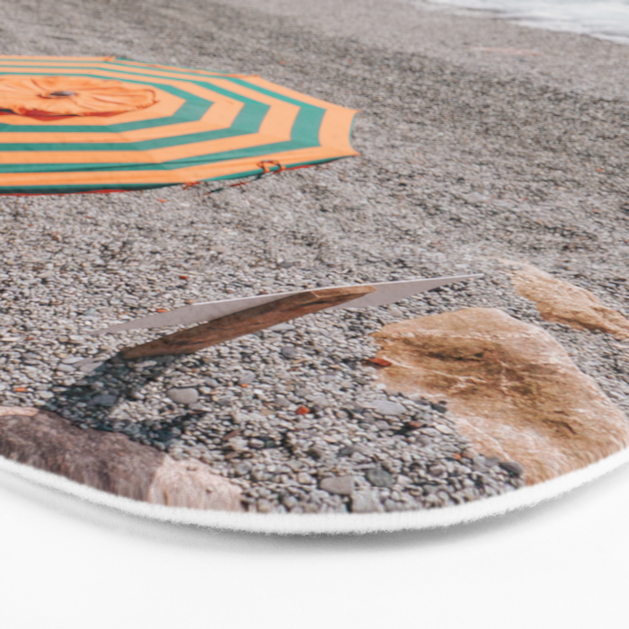 Monterosso Al Mare - Italy Europe Travel Photography - Summer Holiday Beach Umbrella Photo Art Print - Coastal Getaway Bath Mat Gallery Image 3