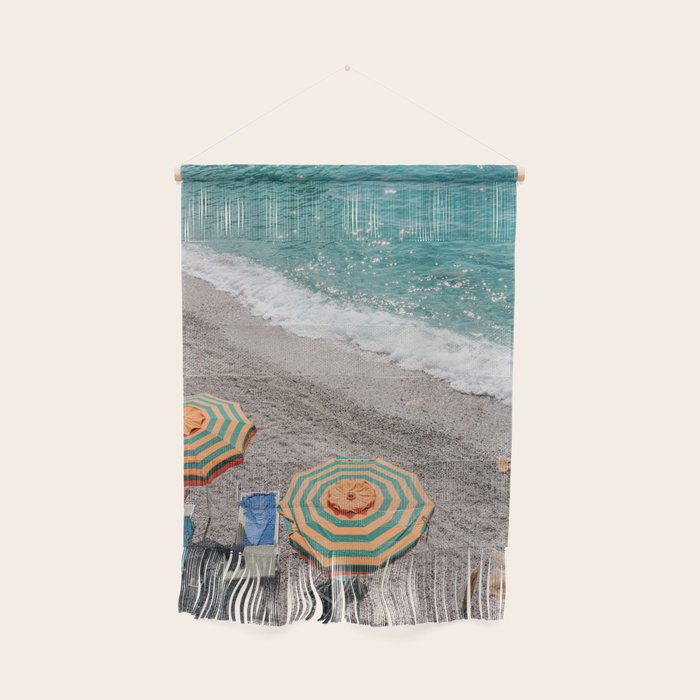 Monterosso Al Mare - Italy Europe Travel Photography - Summer Holiday Beach Umbrella Photo Art Print - Coastal Getaway Wall Hanging Gallery Image 1