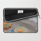 Monterosso Al Mare - Italy Europe Travel Photography - Summer Holiday Beach Umbrella Photo Art Print - Coastal Getaway Laptop Sleeve Gallery Image 2