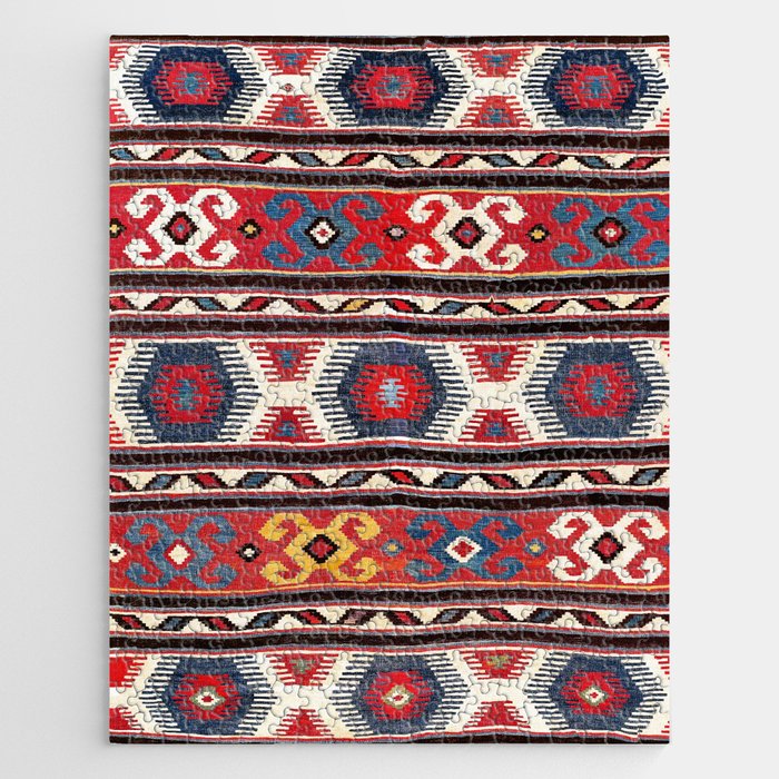 Kazak  Antique Southwest Caucasus Kilim Print Jigsaw Puzzle Gallery Image 1