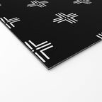 Mudcloth Cross - mudcloth, mud cloth, boho, black and white, bohemian, mudcloth pillow, boho decor Welcome Mat Gallery Image 2