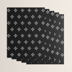 Mudcloth Cross - mudcloth, mud cloth, boho, black and white, bohemian, mudcloth pillow, boho decor Wrapping Paper Gallery Image 3