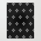 Mudcloth Cross - mudcloth, mud cloth, boho, black and white, bohemian, mudcloth pillow, boho decor Notebook Gallery Image 4