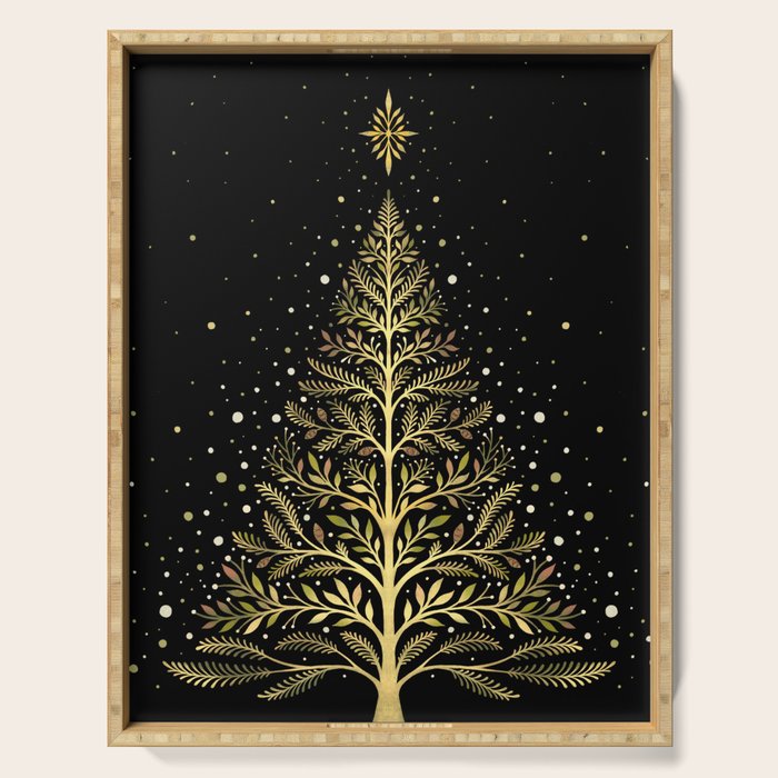 Christmas Night Tree-Glowing Serving Tray Gallery Image 1