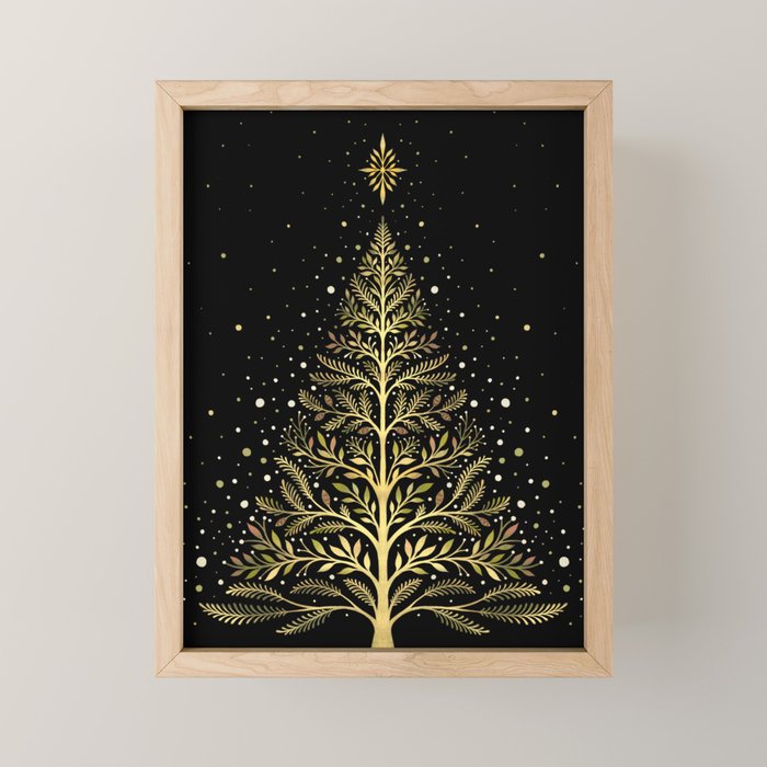 Christmas Night Tree-Glowing Mini Art Print Gallery Image 1