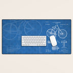 Bicycle Patent - Cyclling Art - Blueprint Desk Mat Gallery Image 1