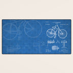 Bicycle Patent - Cyclling Art - Blueprint Desk Mat Gallery Image 3