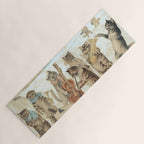 'Carol Singing Cats' Funny Vintage Christmas Louis Wain Yoga Mat Gallery Image 1
