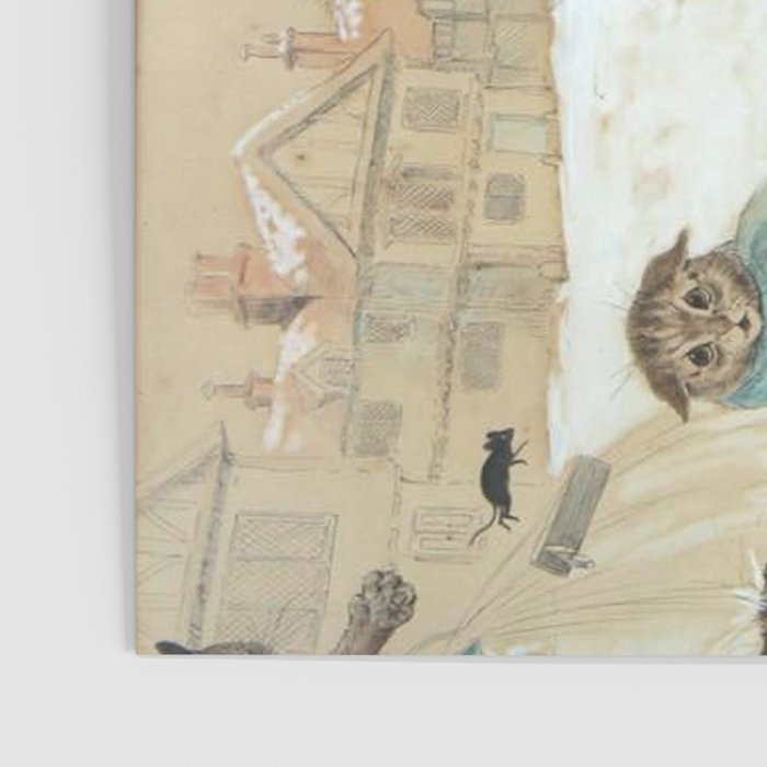 'Carol Singing Cats' Funny Vintage Christmas Louis Wain Poster Gallery Image 3