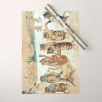 'Carol Singing Cats' Funny Vintage Christmas Louis Wain Wrapping Paper Gallery Image 1