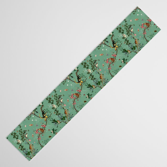 Monkey World Green Table Runner Gallery Image 3