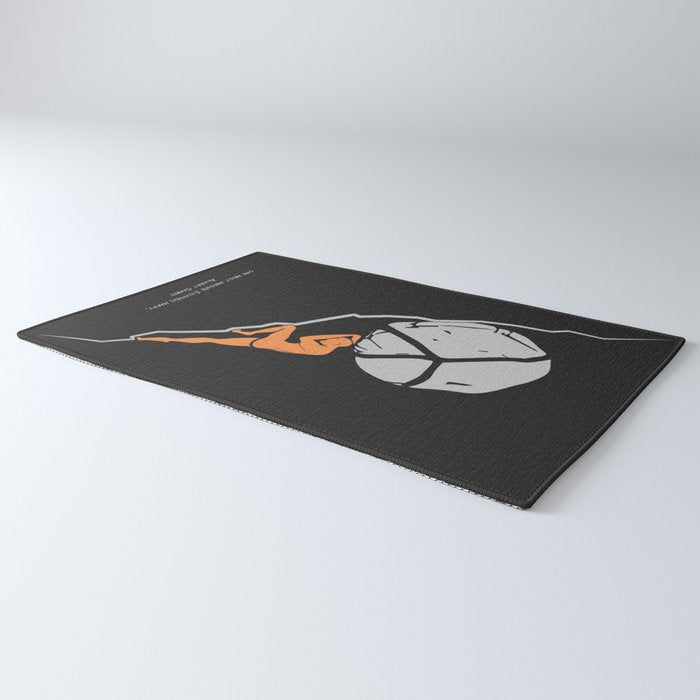One Must Imagine Sisyphus Happy - Illustration - Albert Camus Quote Rug Gallery Image 3