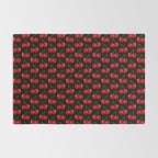 Y2K Cherries - Black Pattern Large Rug Gallery Image 2