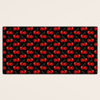 Y2K Cherries - Black Pattern Large Desk Mat Gallery Image 3
