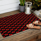 Y2K Cherries - Black Pattern Large Outdoor Rug Gallery Image 2