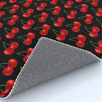 Y2K Cherries - Black Pattern Large Rug Gallery Image 4