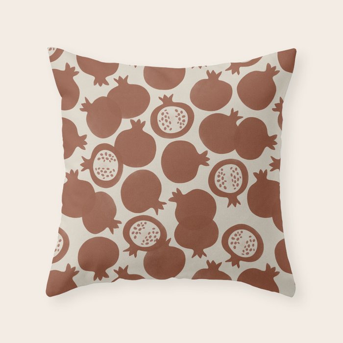 Pomegranate Bowl Throw Pillow Gallery Image 1
