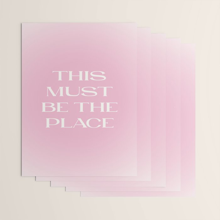This Must Be The Place Pink Gradient Wrapping Paper Gallery Image 3
