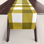 Mustard Olive Gingham Check Table Runner Gallery Image 1