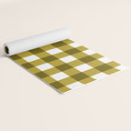 Mustard Olive Gingham Check Yoga Mat Gallery Image 2