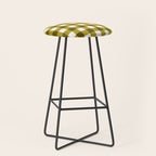 Mustard Olive Gingham Check Stool Gallery Image 1