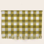 Mustard Olive Gingham Check Wall Hanging Gallery Image 1