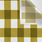 Mustard Olive Gingham Check Wall Tapestry Gallery Image 3